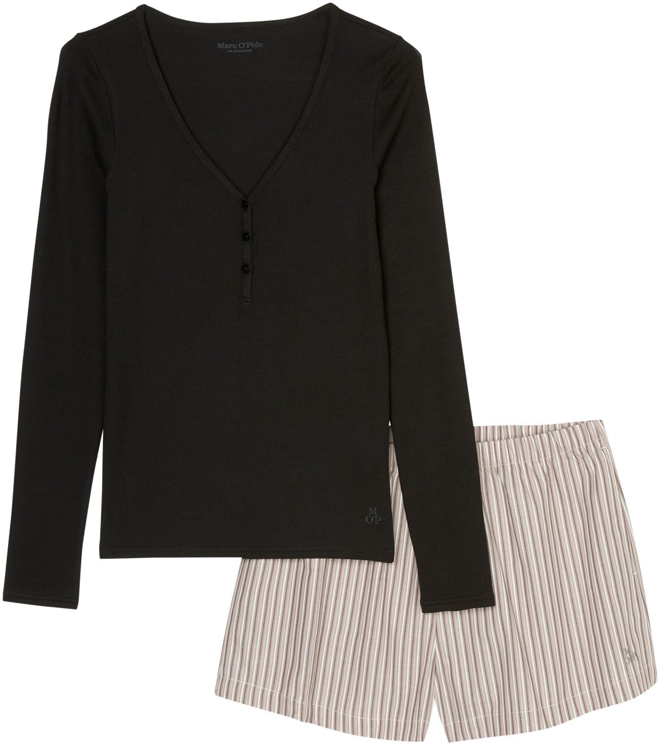 Marc O'Polo Shorty Mix & Match Cotton-Woven (2 tlg) mit stilvollem Streifen günstig online kaufen