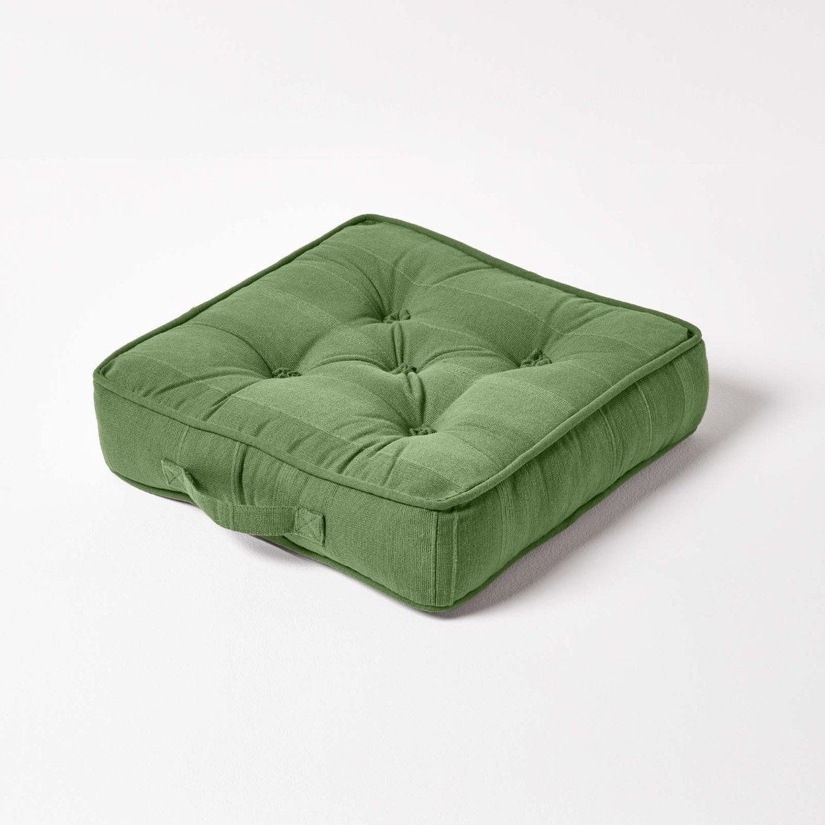 Homescapes Bodenkissen Rajput Bodenkissen aus Baumwolle, 40 x 40 x 8 cm, ol günstig online kaufen