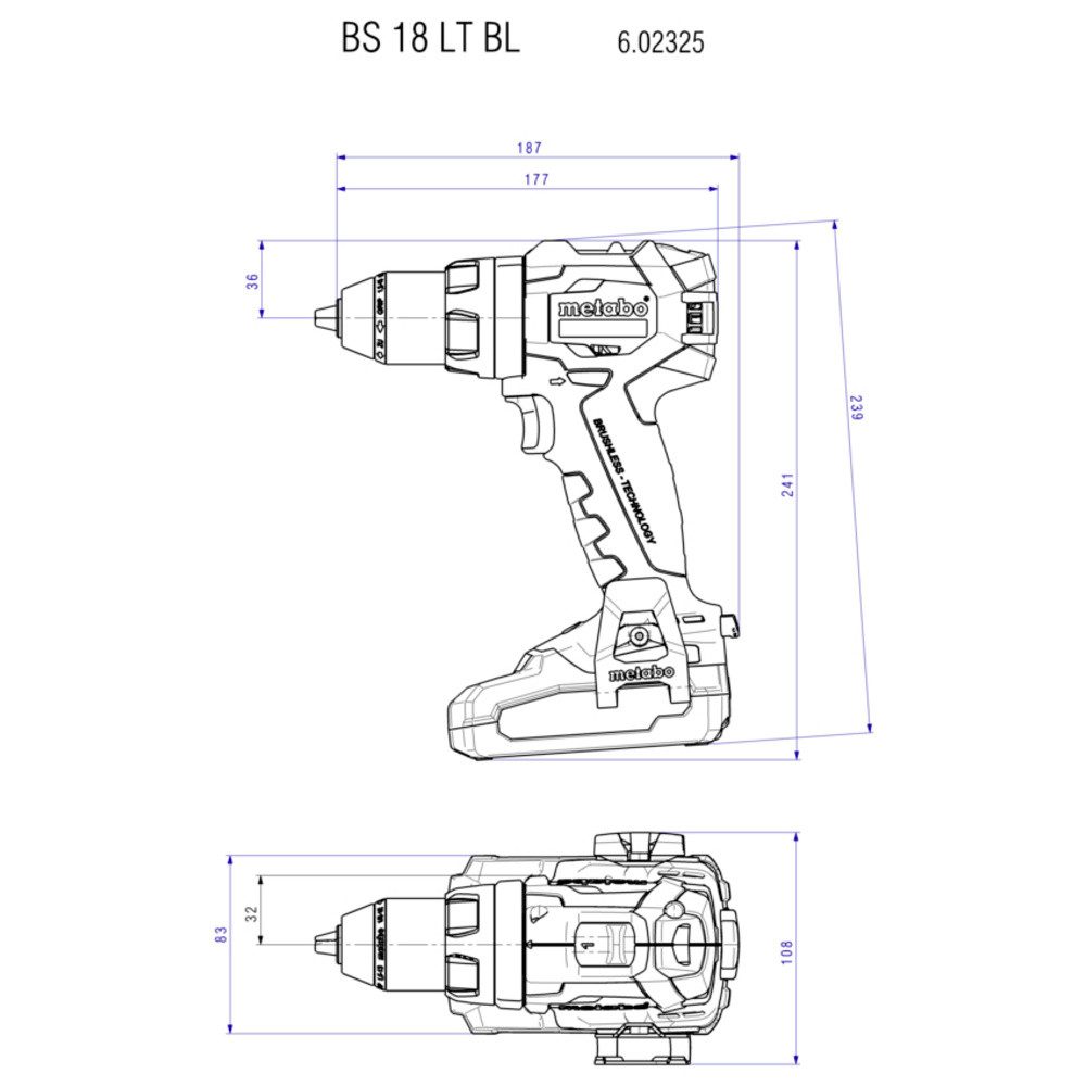 metabo Metabo 685303000 Basic-Set 2x LiHD 8 Ah + ASC 290 + metaBOX 145 Werkze Akku