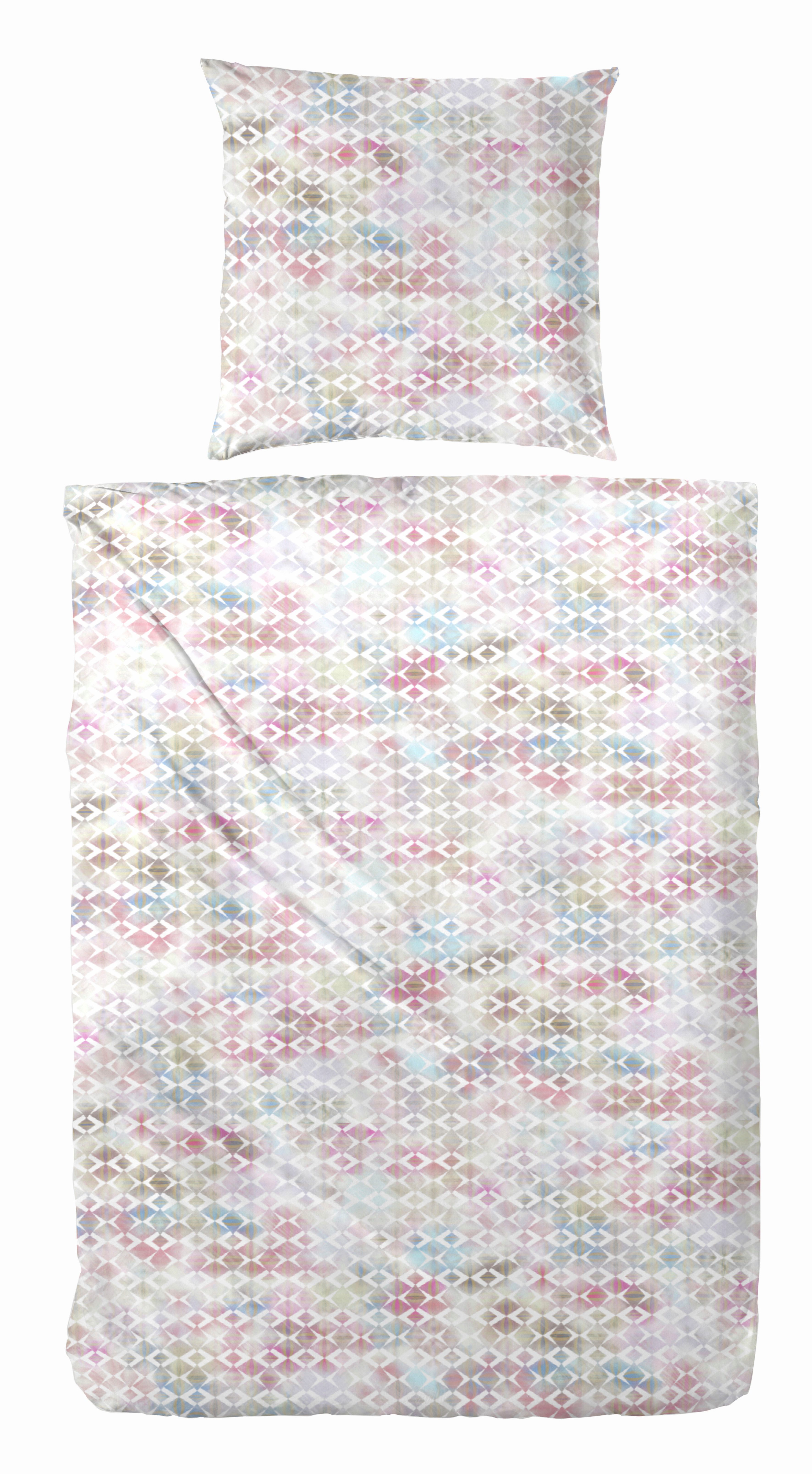 Primera Bettwäsche Primera Perkal-Bettwäsche Diamond-Party, Perkal, 2 teilig, mit soften Pastelltönen