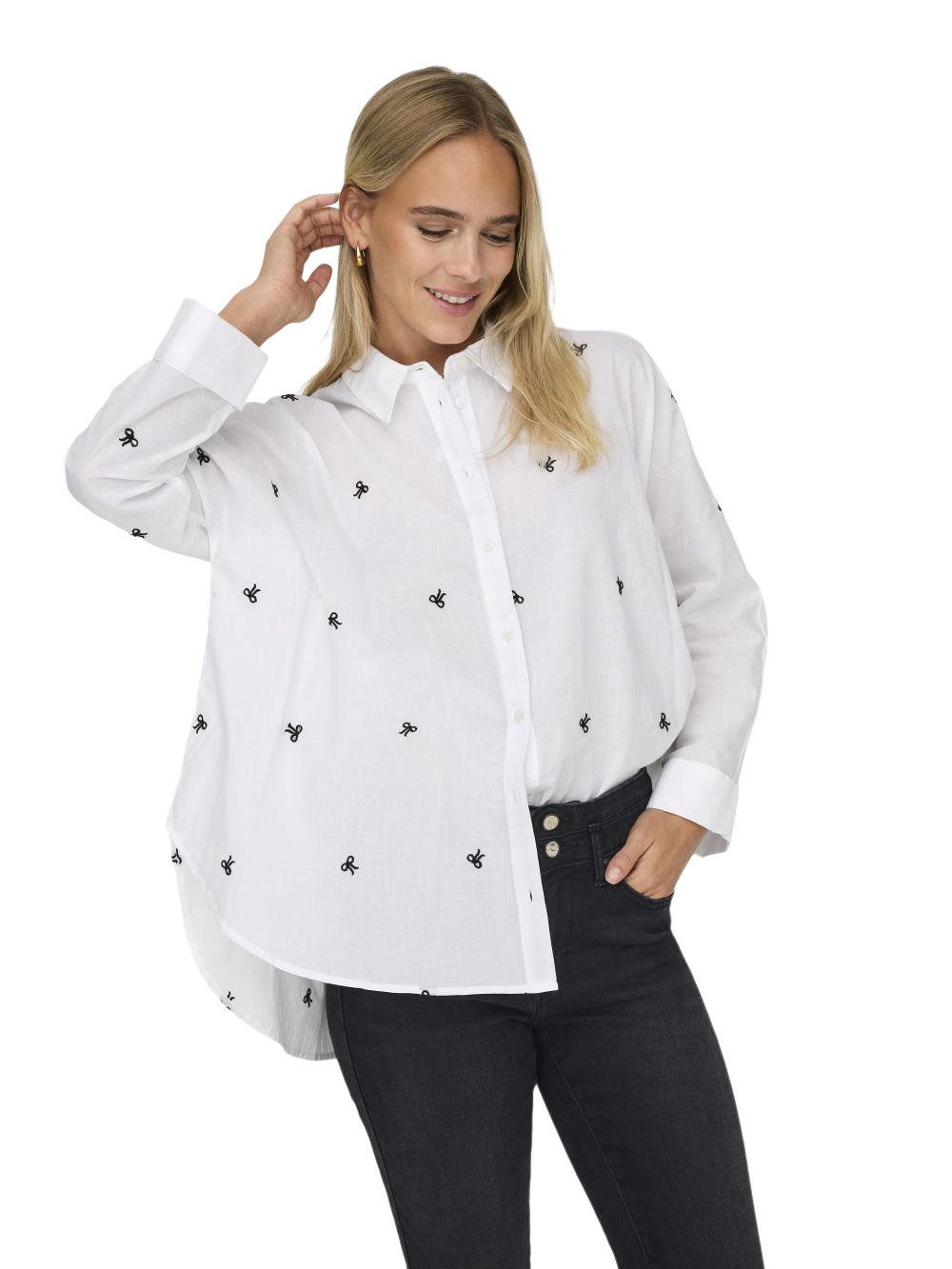 ONLY Hemdbluse ONLNEW LINA GRACE aus Baumwolle günstig online kaufen