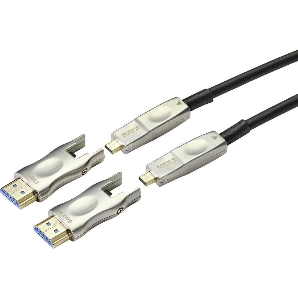 SpeaKa Professional Hybrid AOC HDMI optisches Kabel HDMI-Kabel