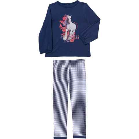 Erwin Müller Pyjama Kinder-Schlafanzug (2 tlg) Single-Jersey Streifen: Hose, gestric