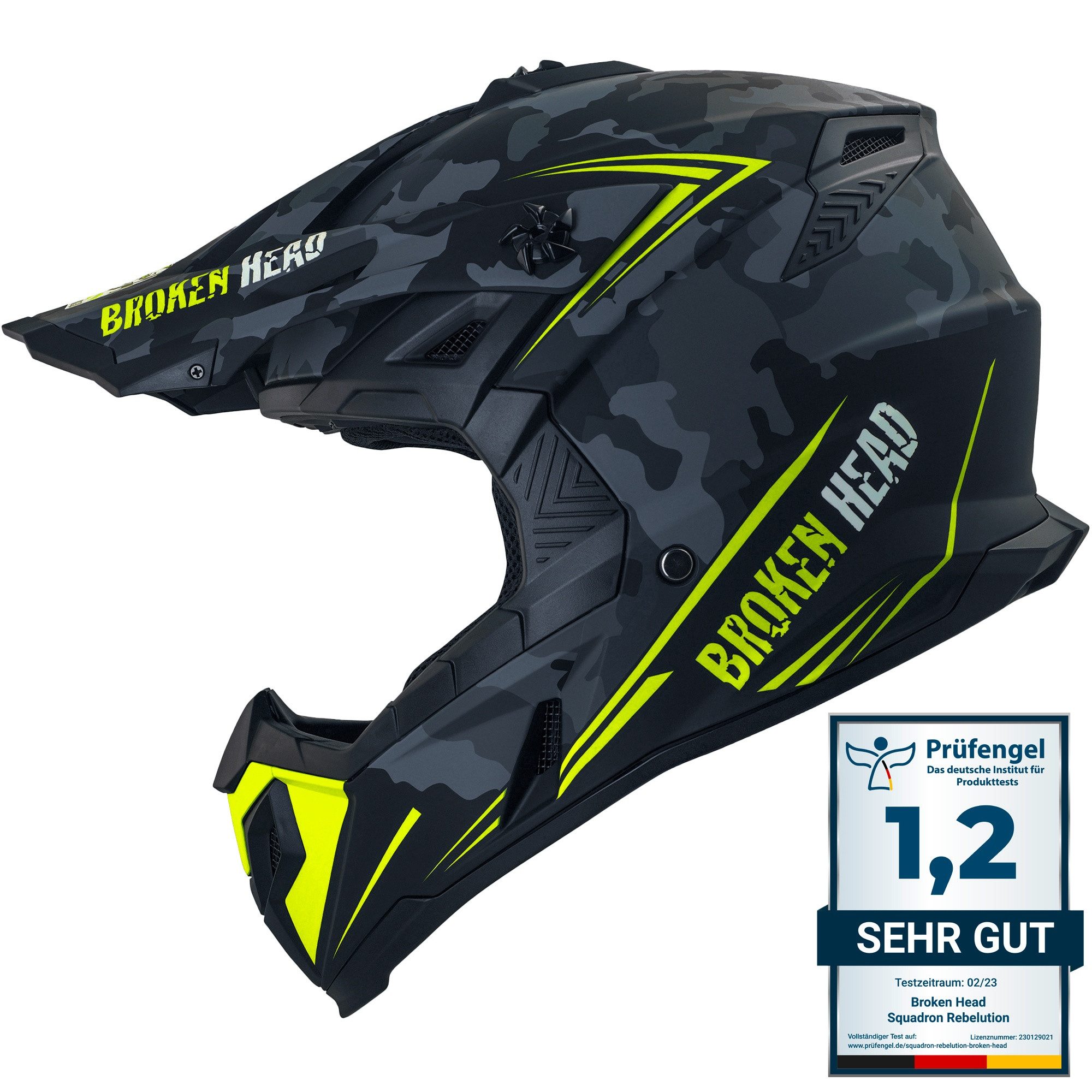 Motocrosshelm Squadron Rebelution Gelb