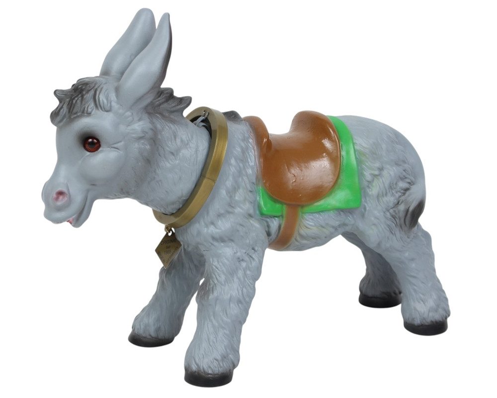 Rakso Oskar Schneider GmbH Dekofigur Wackel Figur Esel in grau Wackelfigur Länge 30 cm stehend