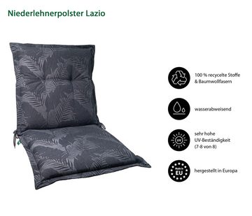 Dehner Polsterauflage Lazio, ca. 50 x 52 x 50 cm, Baumwolle/Polyester, grau, Stuhlkissen wasserabweisend, Polster für Gartenstühle