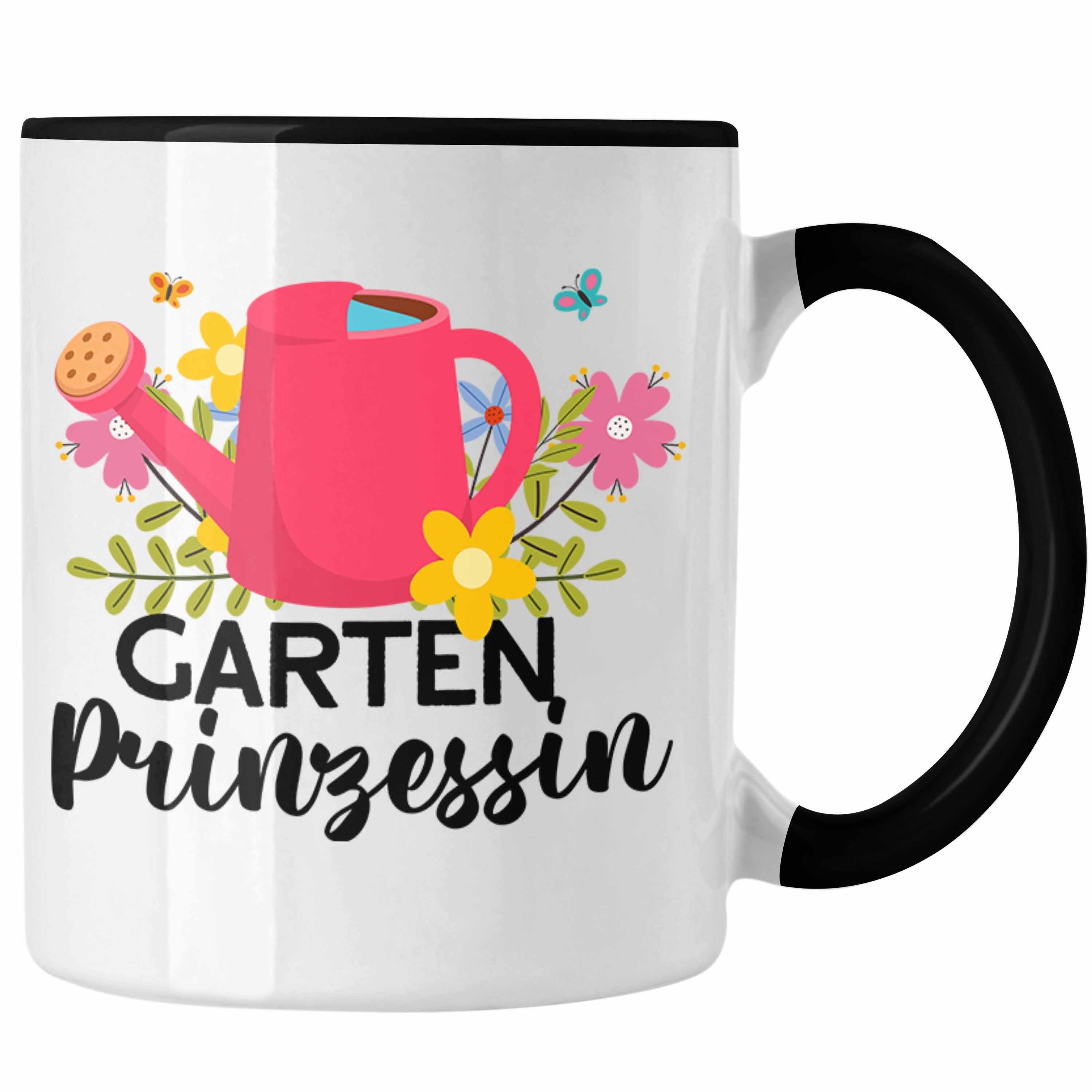 Trendation - Geschenkidee Prinzessin Gärtnerin Garten Rentnerin Trendation Geschenk Tasse Tasse Schwarz