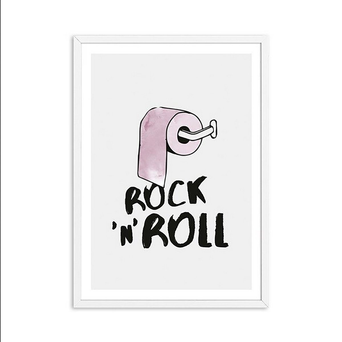 TPFLiving Kunstdruck (OHNE RAHMEN) Poster - Leinwand - Wandbild, Dekoration Toilette - Have a nice poo! - (Leinwand Wohnzimmer, Leinwand Bilder, Kunstdruck), Farben: schwarz, weiß - Größe: 10x15cm