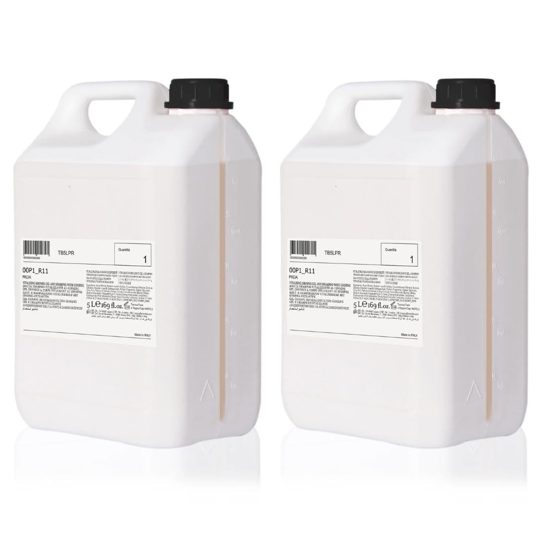 PRIJA Duschgel PRIJA Hair & Body Shampoo Ginseng 5 Liter Nachfüllkanister Hotel SPA, 2-tlg.