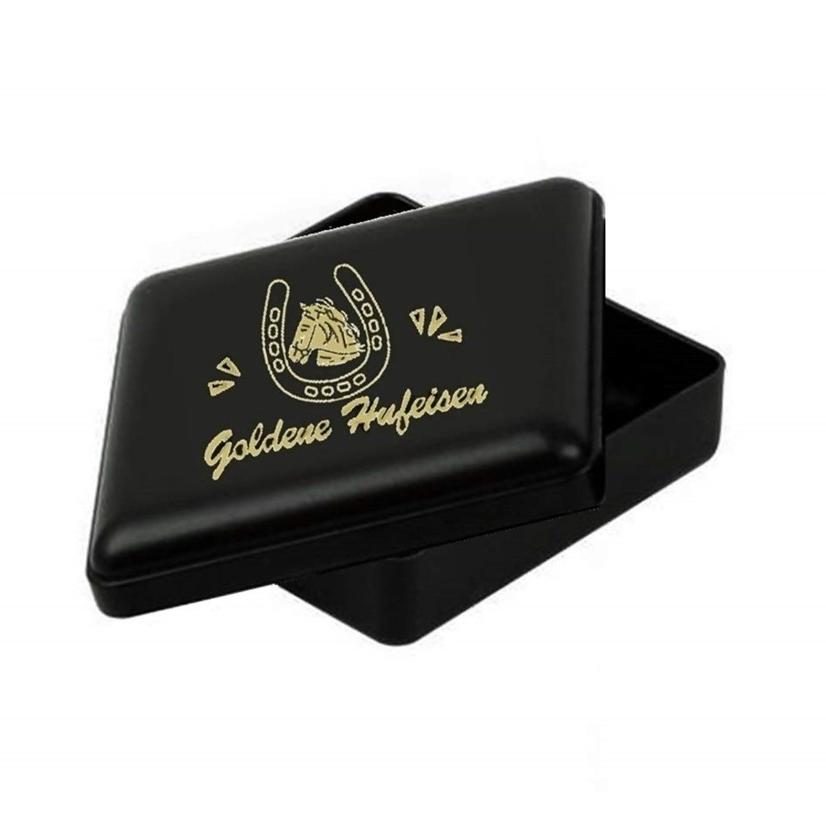 Goldene Hufeisen Charm Kristall Herz Zirkonia Karabiner Charm Anhänger aus 925 Silber, Charm für Armband