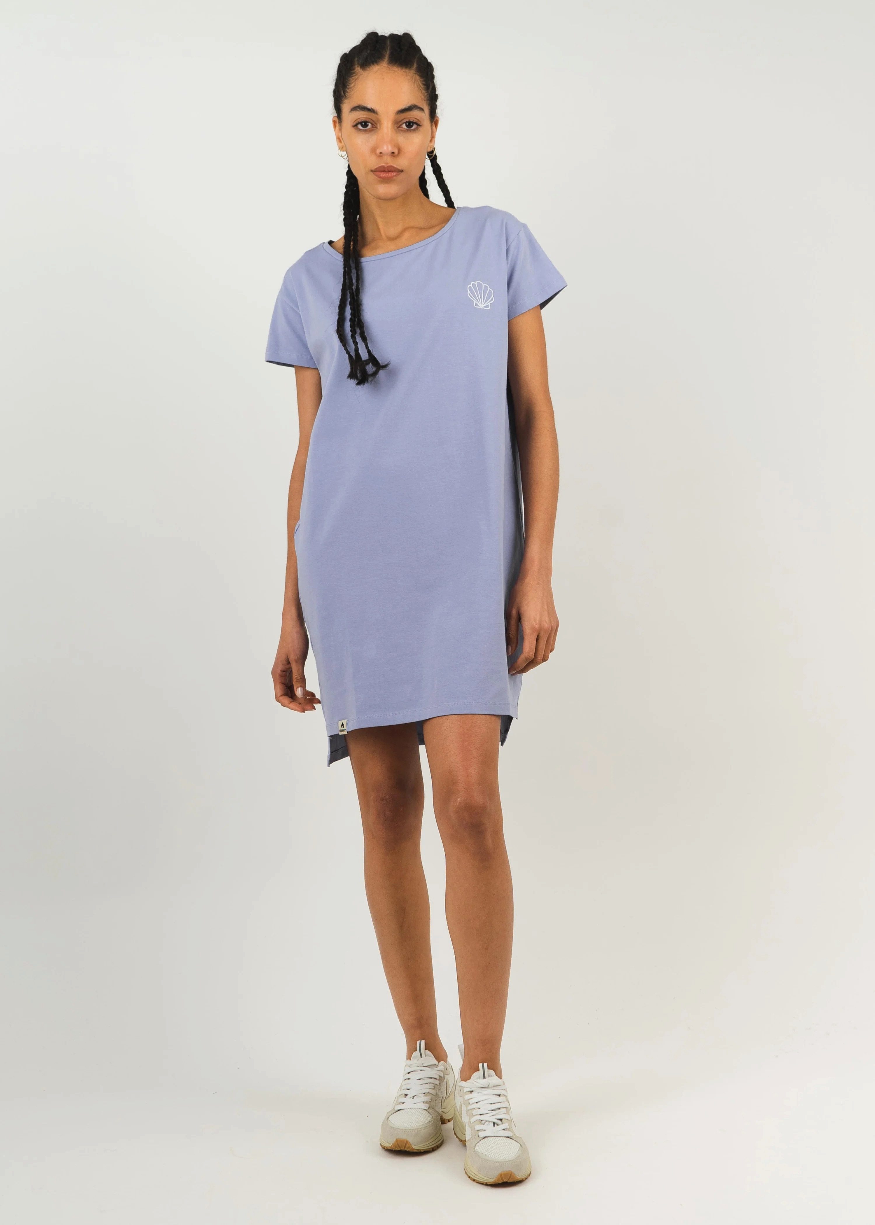 Noorlys Sommerkleid Damen T-Shirt-Kleid SPILLIG Unifarben