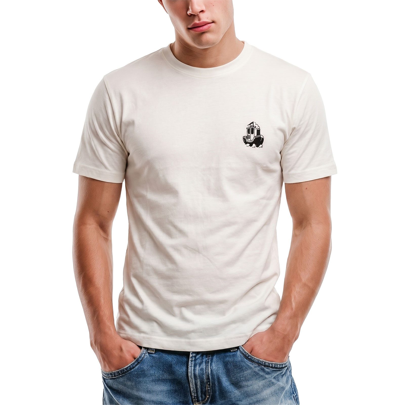The Dudes T-Shirt T-Shirt The Dudes Anchor Classic (1-tlg) "The Dudes" Logo-Print auf der Rückseite