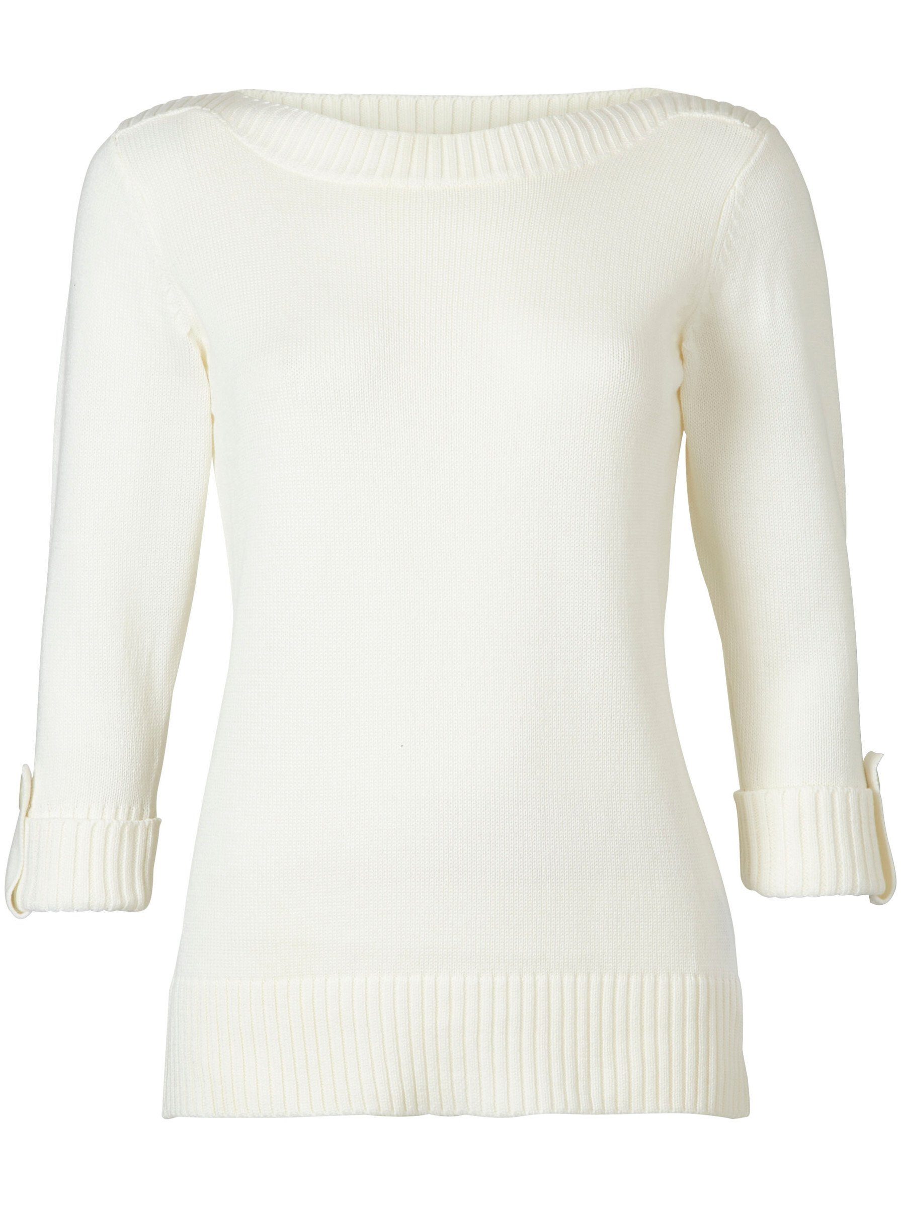 Witt Strickpullover Pullover 3/4-Arm Materialmix