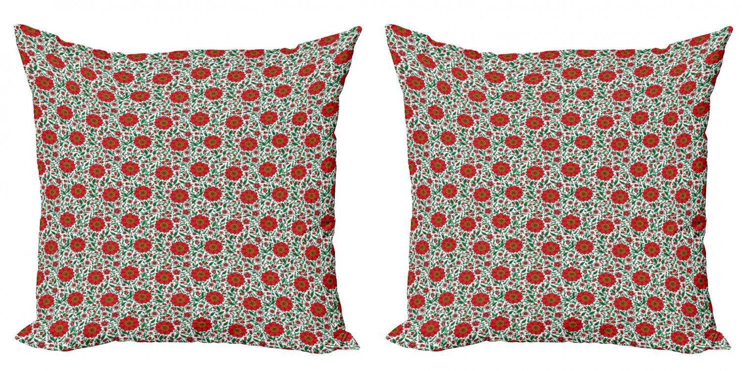 Kissenbezüge Modern Accent Doppelseitiger Digitaldruck, Abakuhaus (2 Stück), Garten Blumenphantasieburlesque Sommer | Kissenbezüge