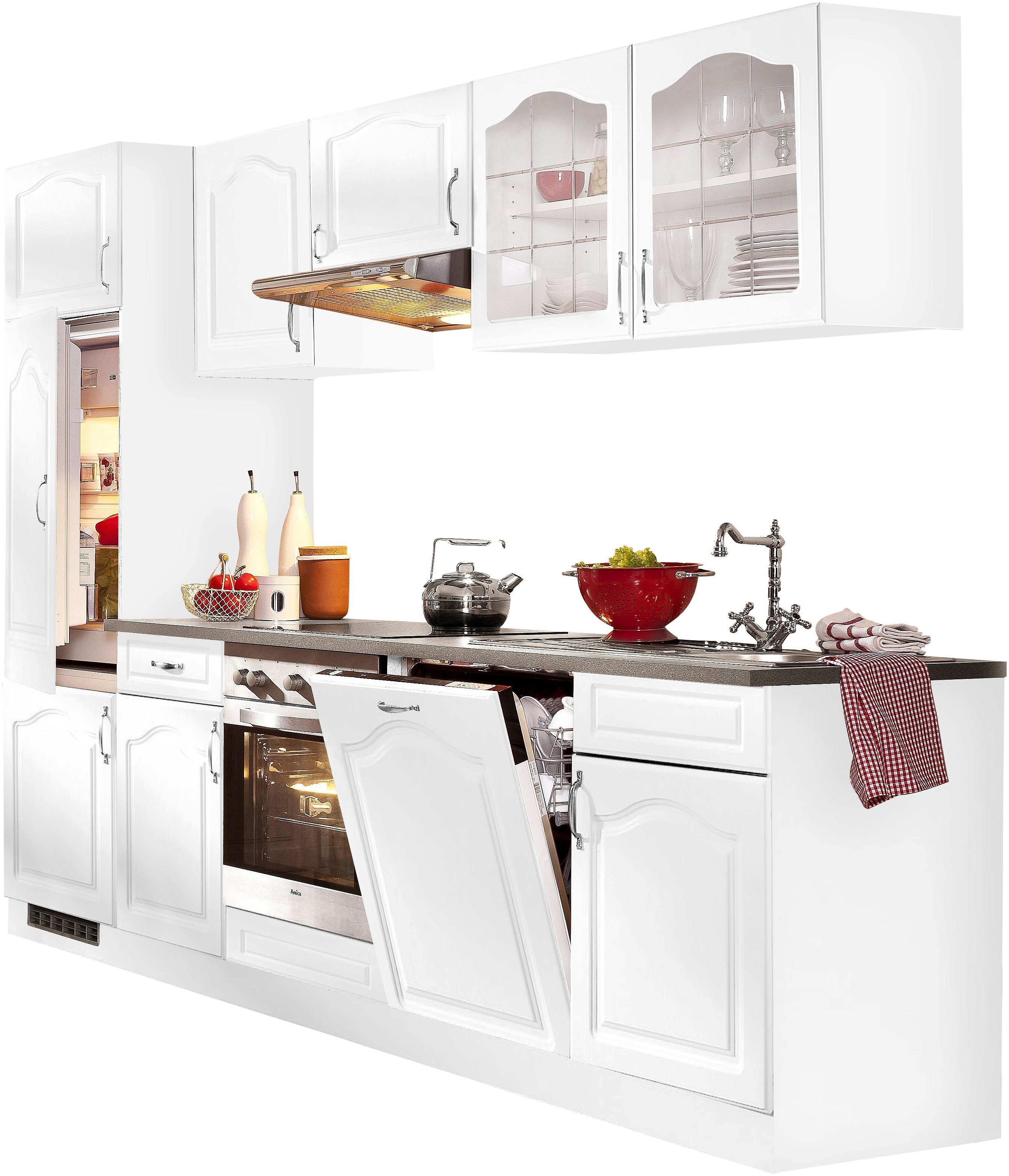wiho Küchen Küchenzeile »Linz«, mit E-Geräten, Breite 280 cm online kaufen  | OTTO