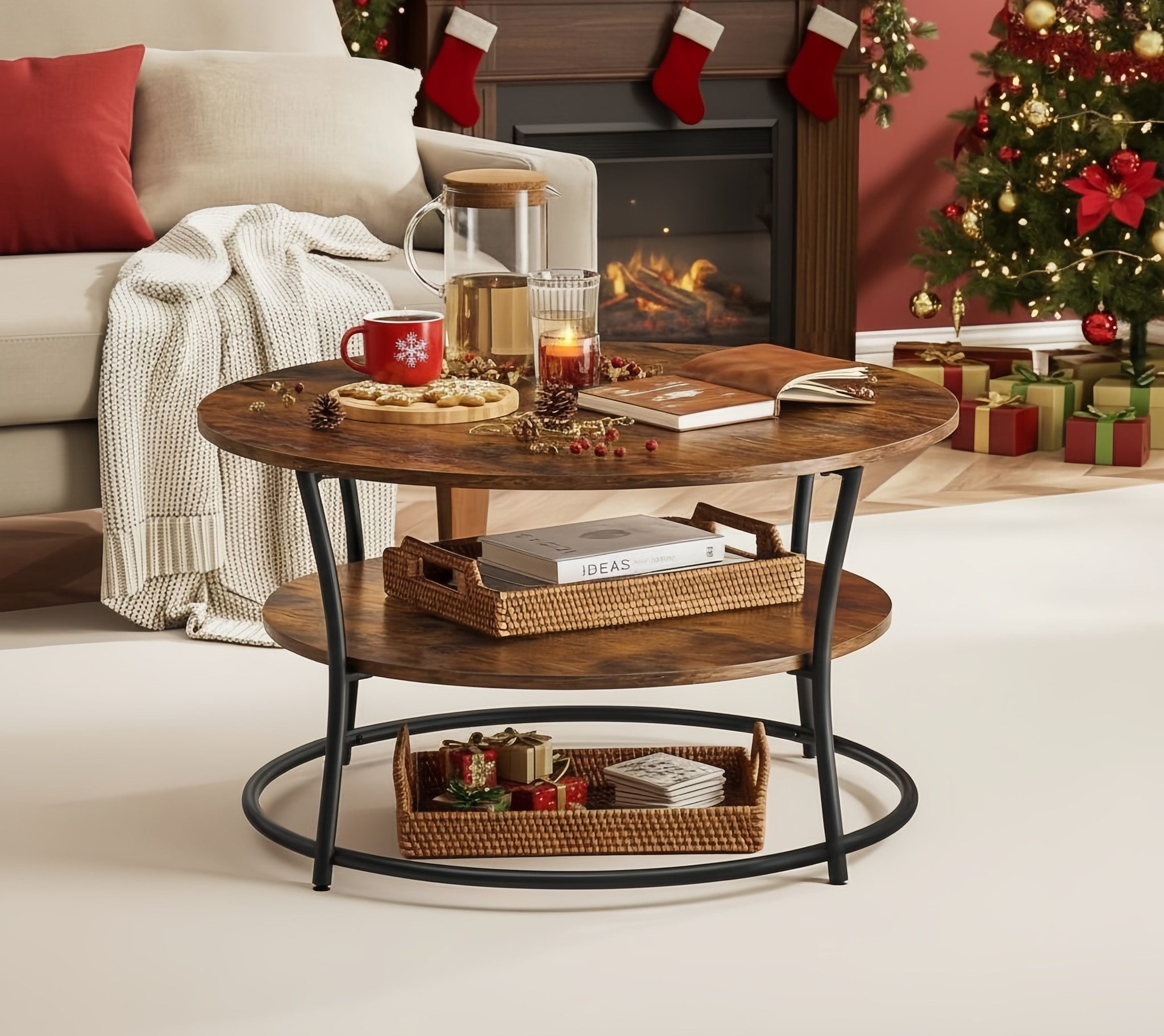 VASAGLE Couchtisch, Wohnzimmertisch, Sofatisch, Ø 80 günstig online kaufen