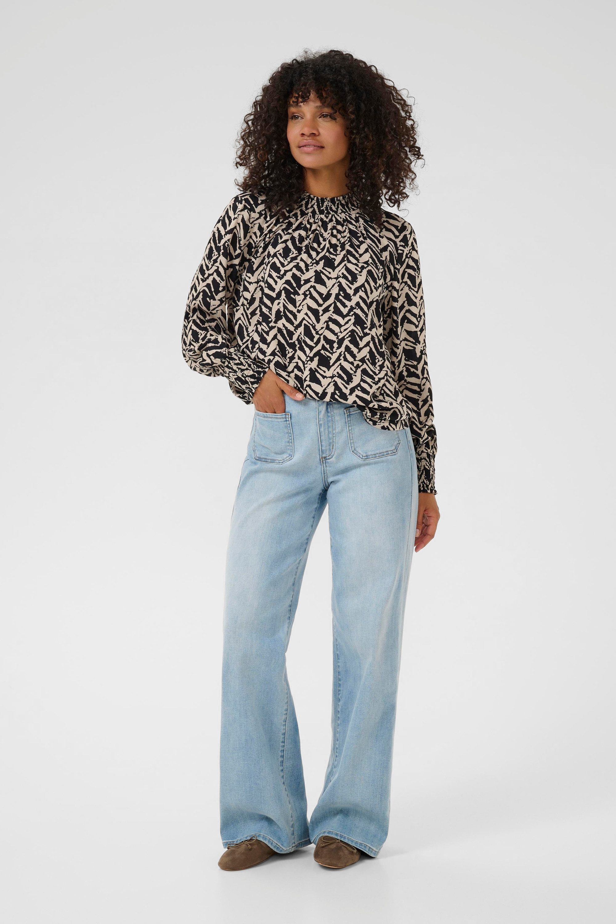 KAFFE Langarmbluse Langarm-Bluse KAdina günstig online kaufen