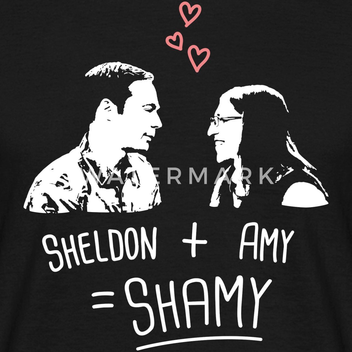Spreadshirt T-Shirt The Big Bang Theory Sheldon + Amy = Shamy Männer T-Shir günstig online kaufen