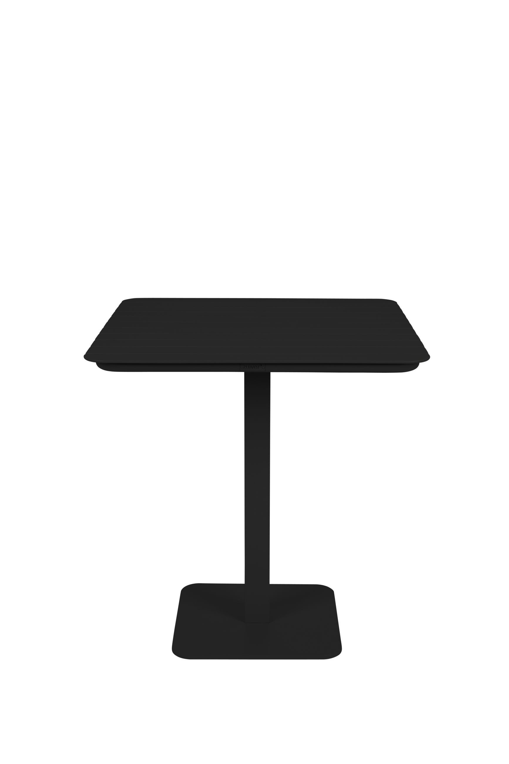 Zuiver Bistrotisch Bistrotisch Vondel 71x71 cm, Schwarz aus Aluminium für Balkon