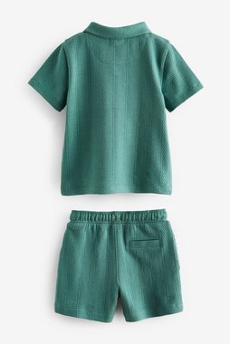 Baker by Ted Baker Shirt & Shorts Baker by Ted Baker Struktur-Poloshirt und Shorts (2-tlg)