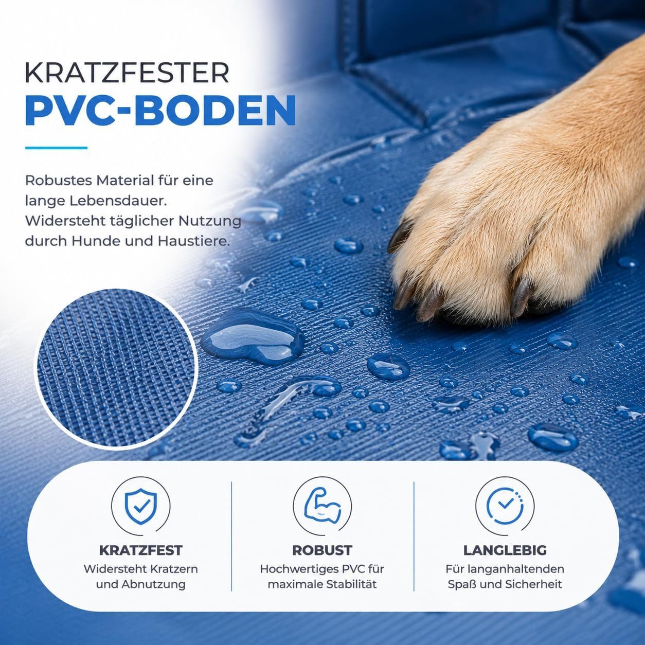 TK Gruppe Hundepool Hundepool Ø 80 cm – Hundeplanschbecken & Hundebadewanne für Hunde, (1-tlg)