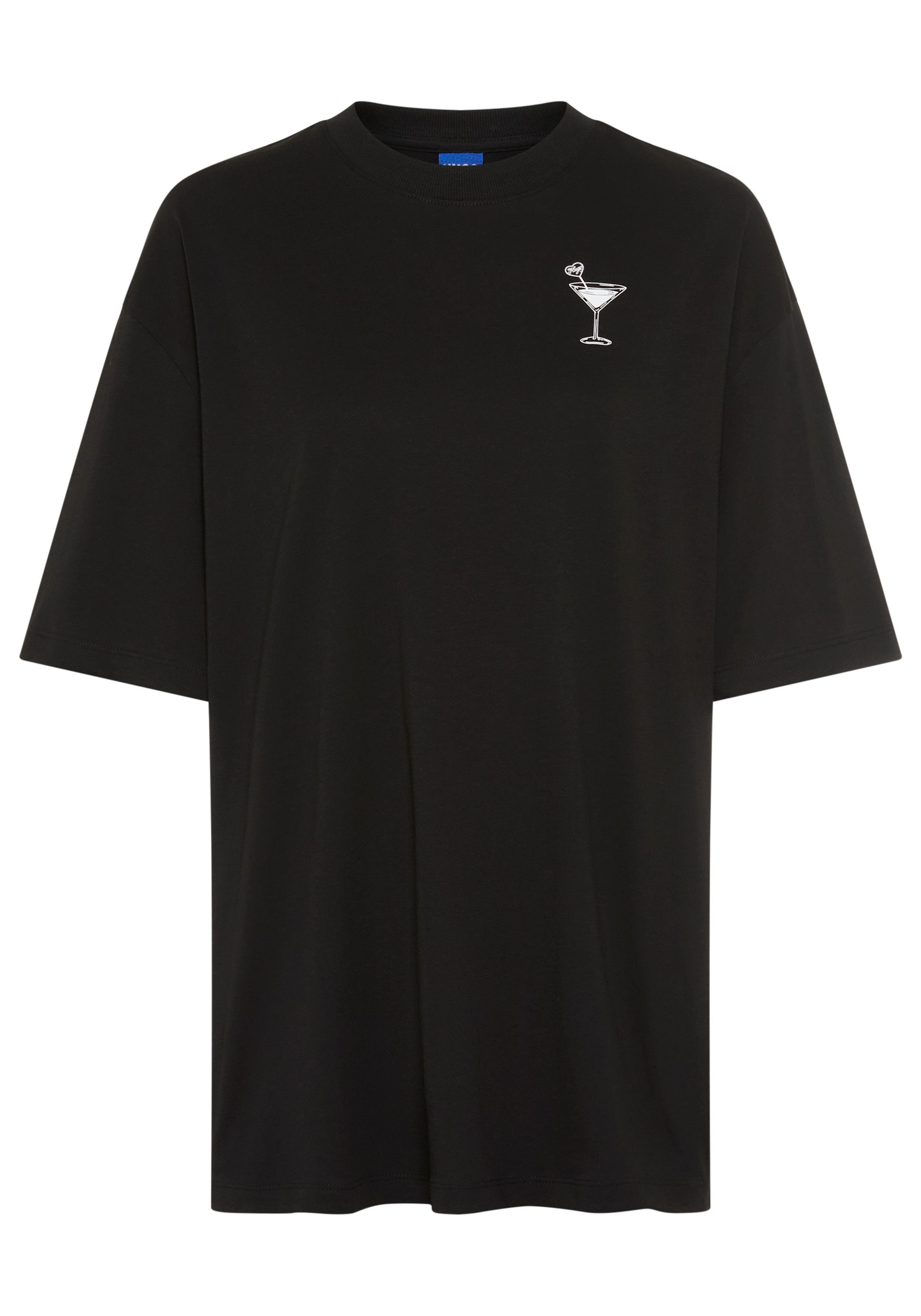 HUGO T-Shirt Oversized Tee mit Print, Rundhals