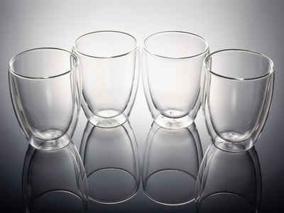 Hanseküche Latte-Macchiato-Glas Очки с двойными стенками Latte Macchiato 4x 350 ml