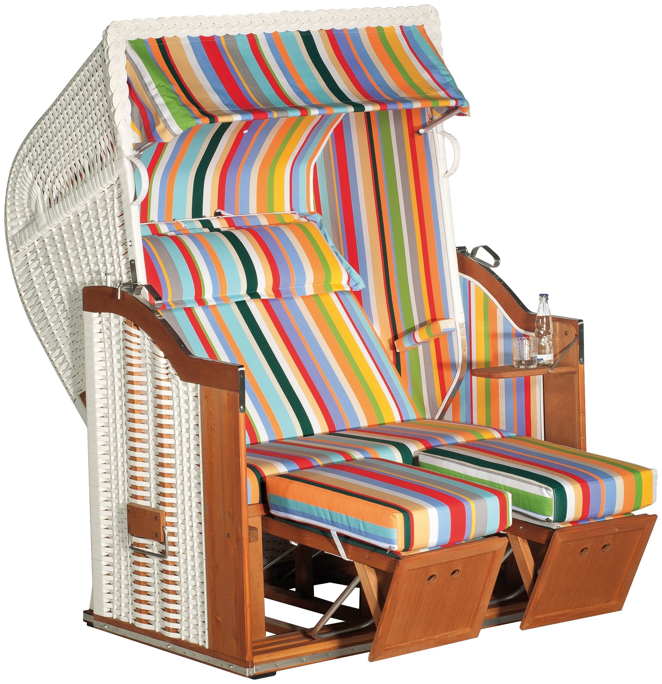 SONNEN PARTNER Strandkorb »Classic 13«, BxTxH 130x90x160 cm, weiß