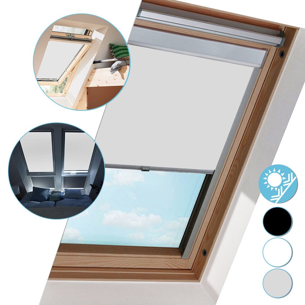 Verdunklungsrollo Verdunklungsrollo Dachfenster Thermorollo, Clanmacy günstig online kaufen