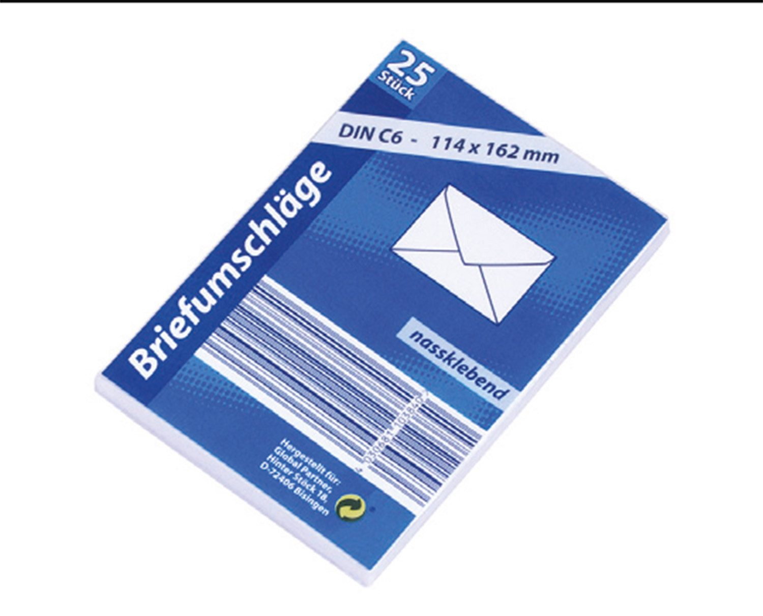 Briefumschlag Briefumschläge C6, 25 Stück, Kuverts Umschläge Versandtaschen C6 Briefhüllen Hüllen 25er-Pack