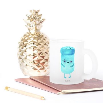 Mr. & Mrs. Panda Teeglas Beste Freunde Salz - Transparent - Geschenk, Teetasse aus Glas, Glas, Premium Glas, Liebevolles Design