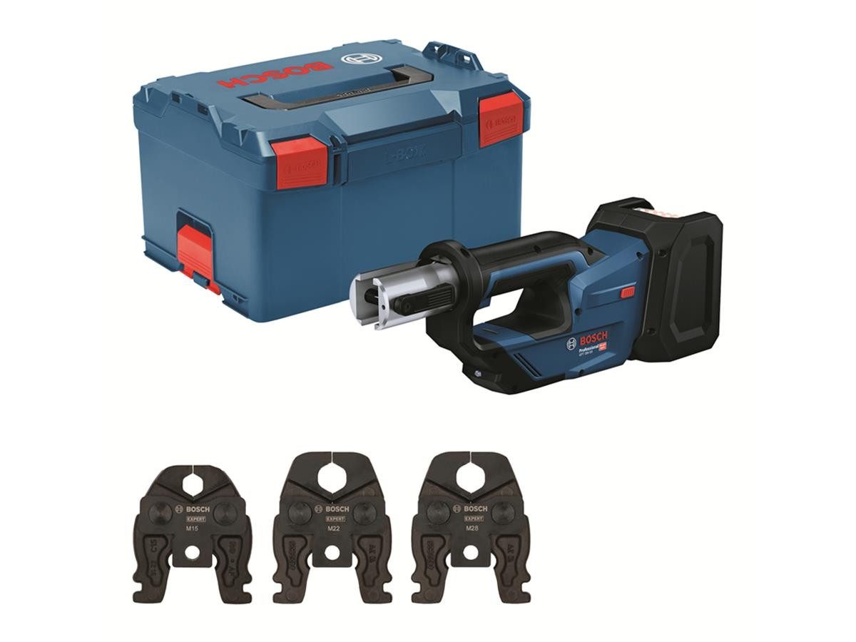 Bosch Professional Werkstattpresse GPT 18V-19, Solo, inkl. 3 Pressbacken