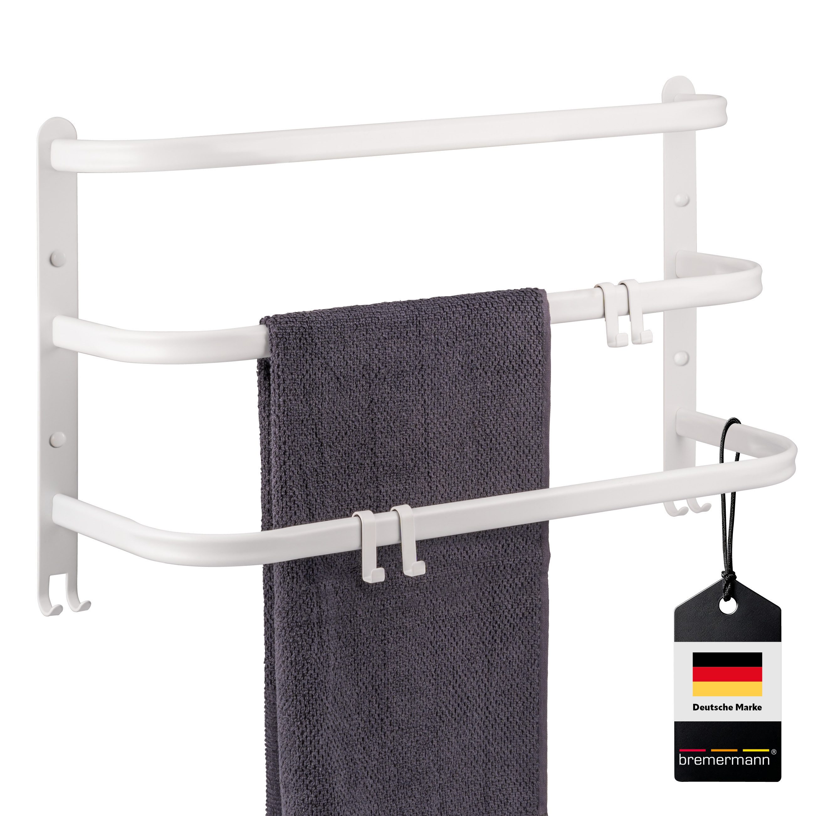 bremermann Handtuchhalter Wand-Handtuchhalter, 3 gestufte Ablagen, Handtuch günstig online kaufen