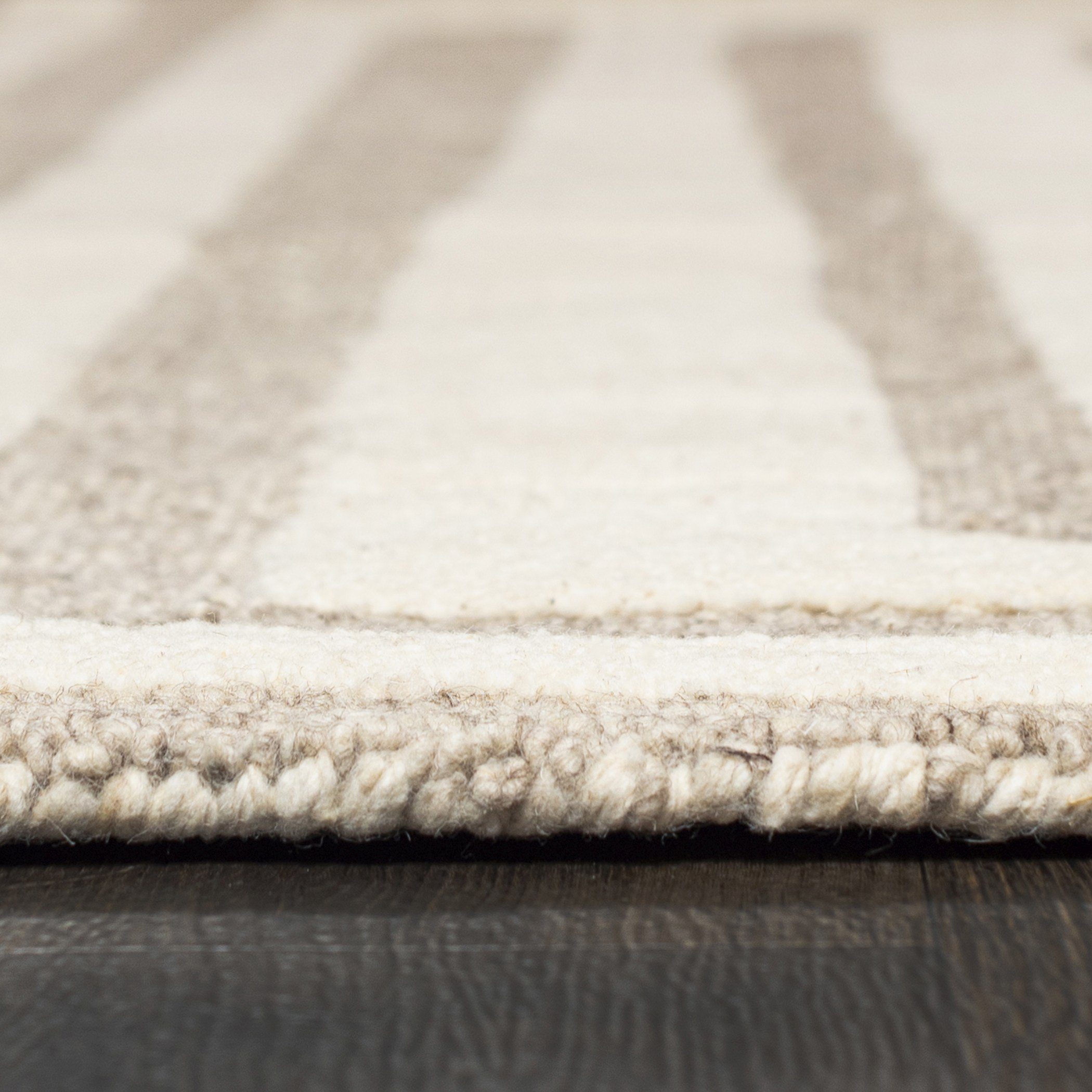 Naturprodukt x Wolle, 80 Handwebteppich 150 cm Designteppich Japandi, Mazovia, Wollteppich
