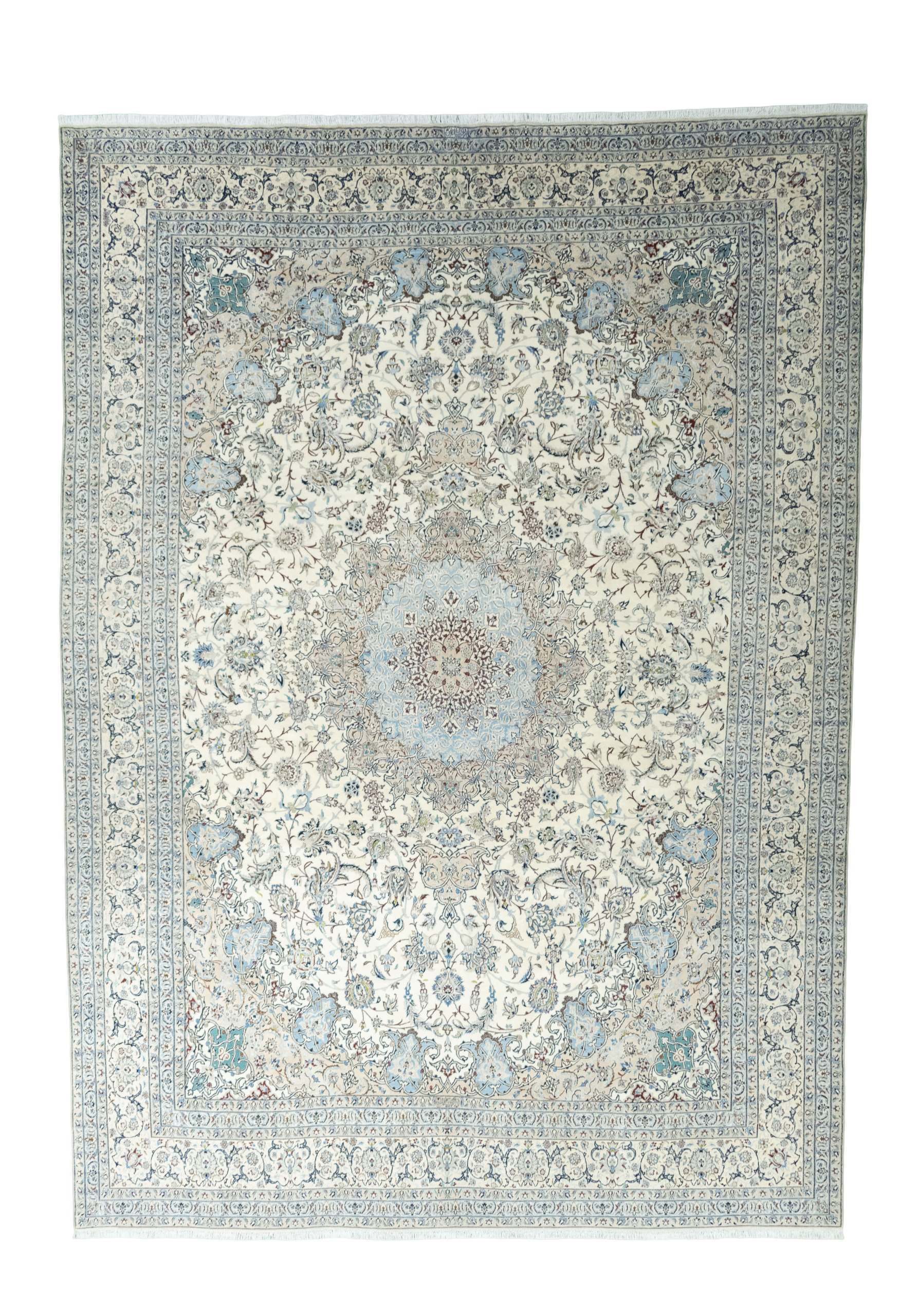 CABBEL Orientteppich 439x317 cm Perser Nain 6La Beige Korkwolle Handgeknüpft Klassisch, rechteckig, Höhe: 6 mm, 100% Korkwolle – robust, langlebig, sehr hohe Knüpfdichte