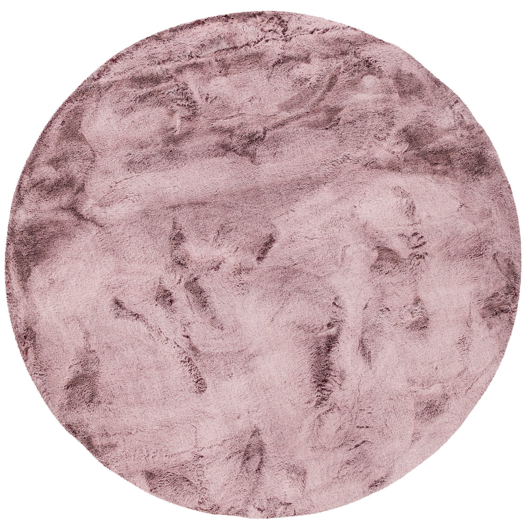 Pergamon Fellteppich Fellteppich Luxus Super Soft Plush Rund, Rund, Höhe: 25 mm