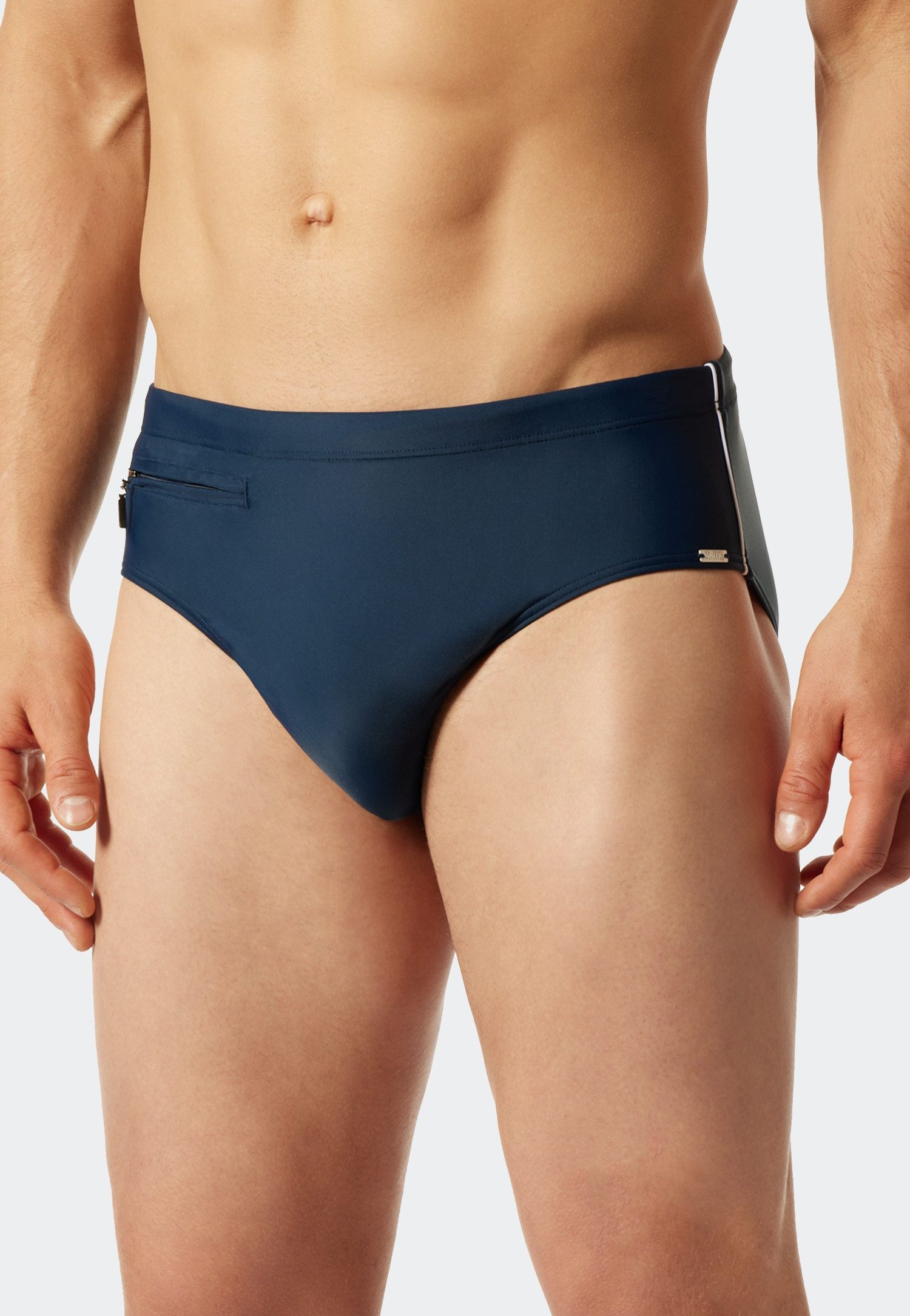 Schiesser Badeslip Nautical Casual mit extra flacher Reißverschlusstasche günstig online kaufen