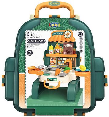 Diakakis Spielküche Rucksack 3in1 21-tlg. Koch-/Küchen Spielset Kunststoff