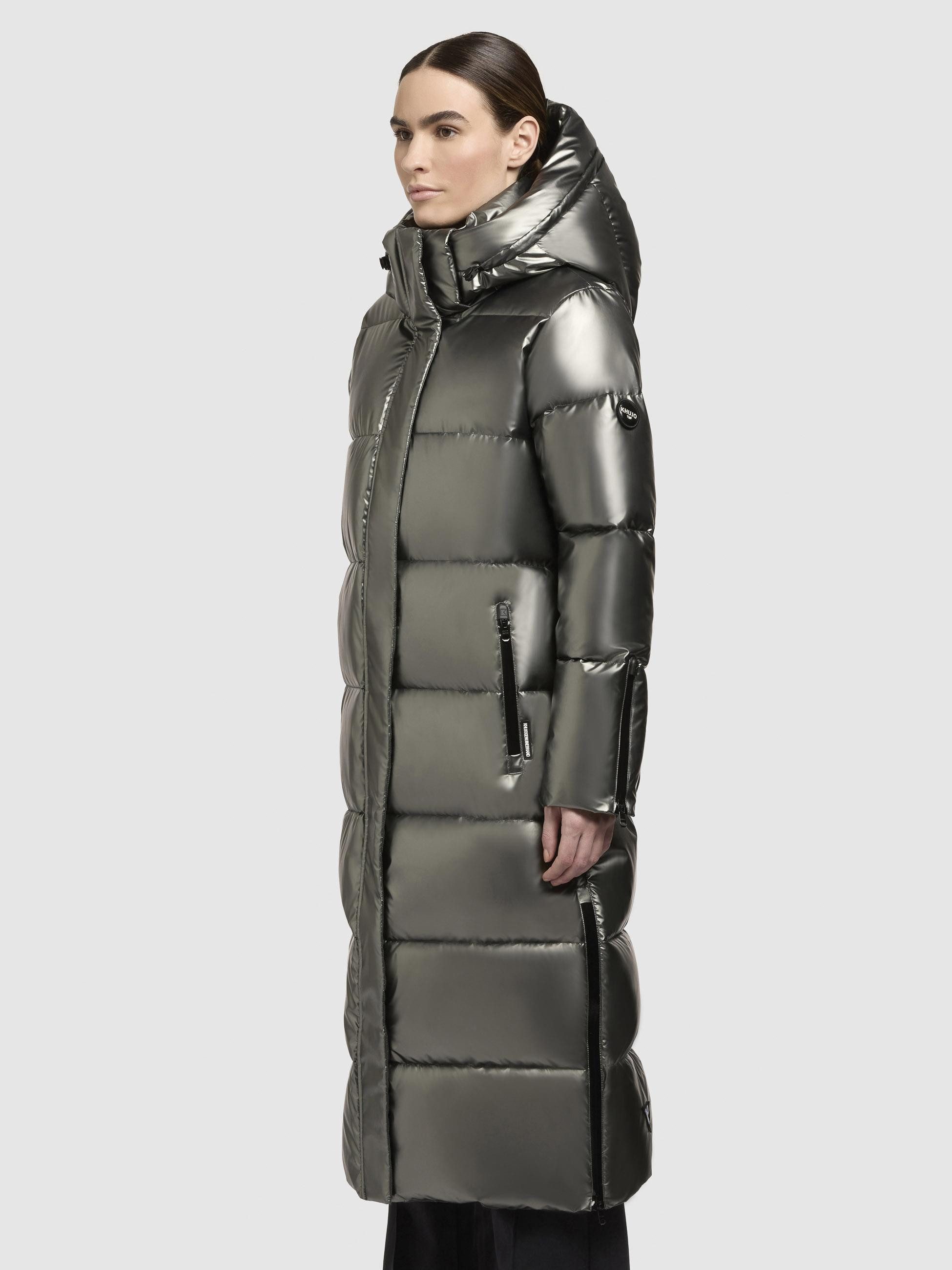 khujo Steppmantel Hedd Shiny-YM Wasserdichter Wintermantel in Shiny-Optik