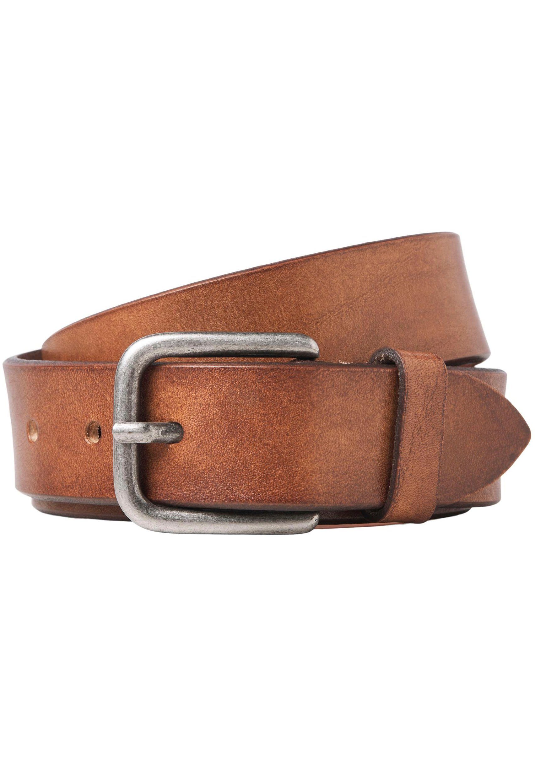 Jack & JJ BELT Ledergürtel cognac Jones JACPLANO LEATHER