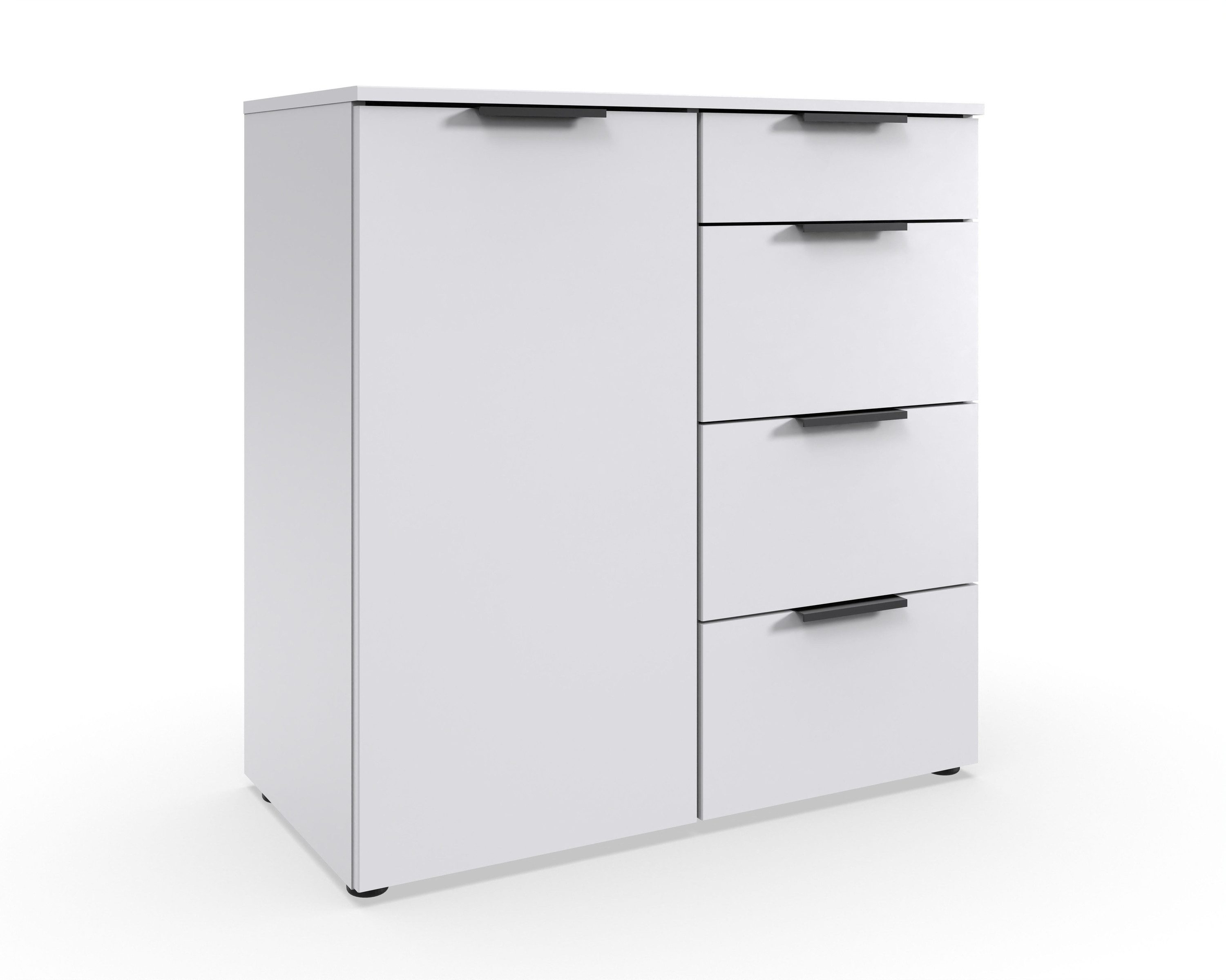 freiraum Kommode OXFORD, in WEISS - 81x84x41cm (BxHxT)