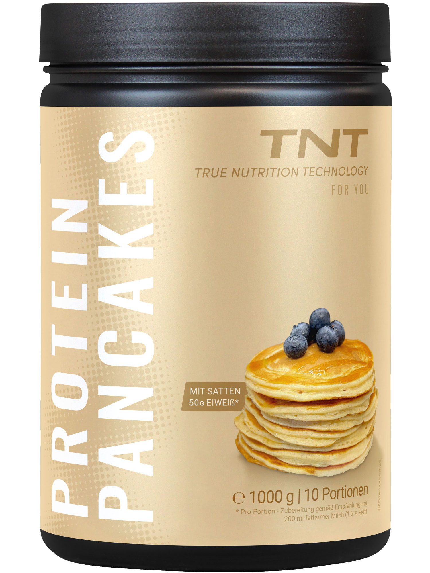 TNT (True Nutrition Technology) Protein Pancakes - Schnell zubereitet, guter Geschmack. High Protein. Pulver, 1 er 1000 g, High-Protein