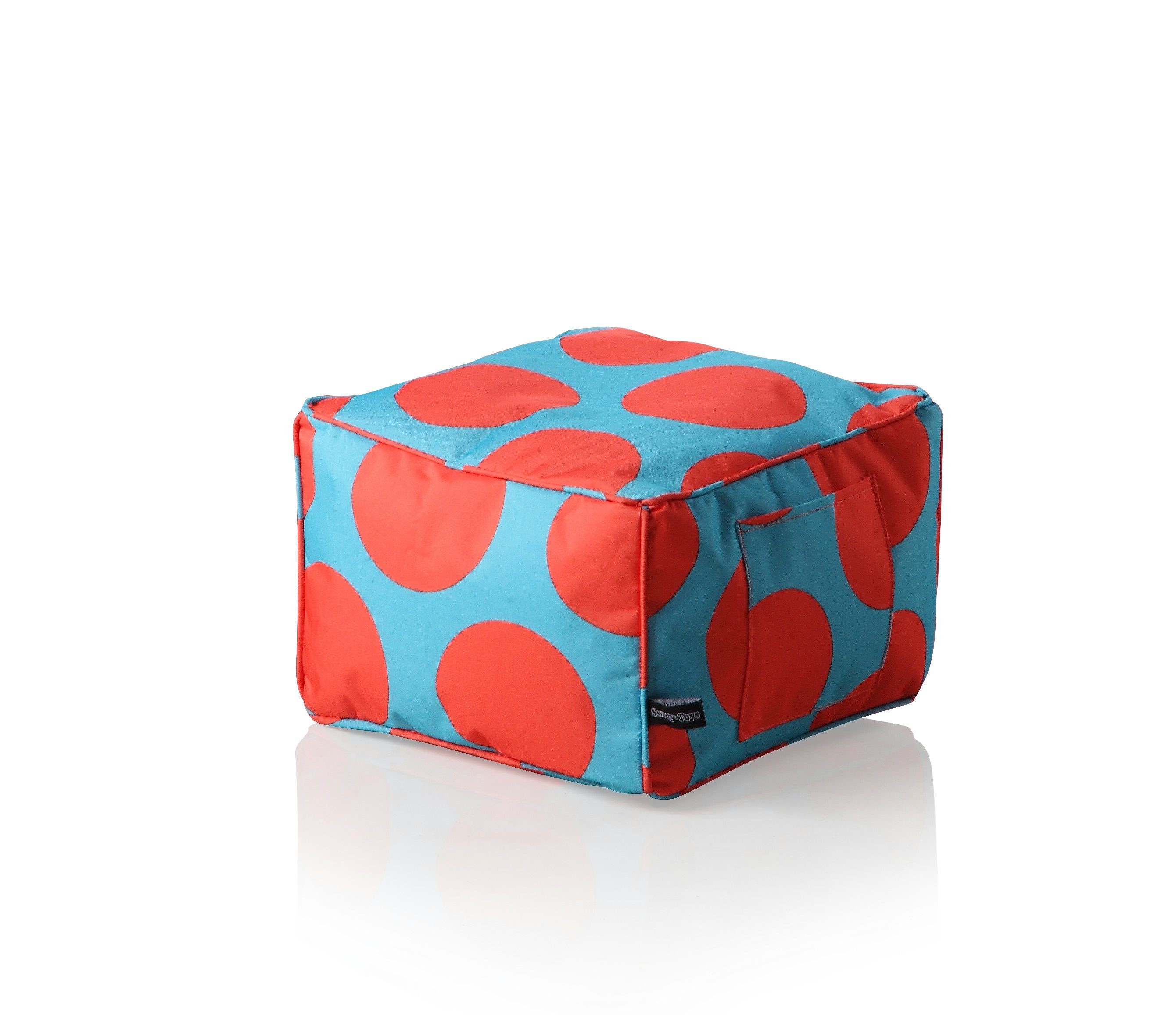 Sweety-Toys Kinderhocker Sweety Toys 11537 Hocker türkis mit orangen Punkten Waterproof