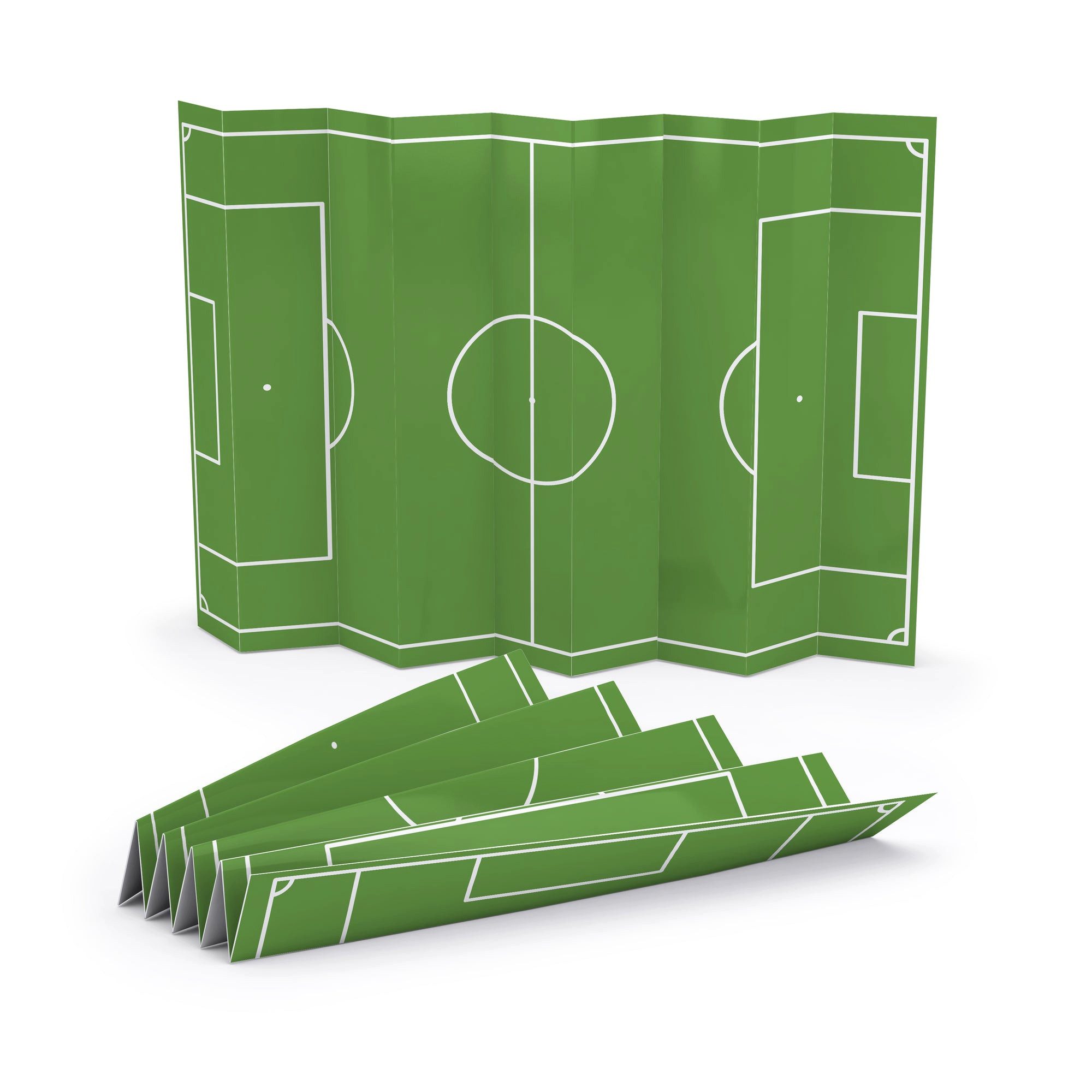 FLYERALARM Papierdekoration Klatschpappen mit Fußballfeld Design zur WM 2026 I Fanartikel