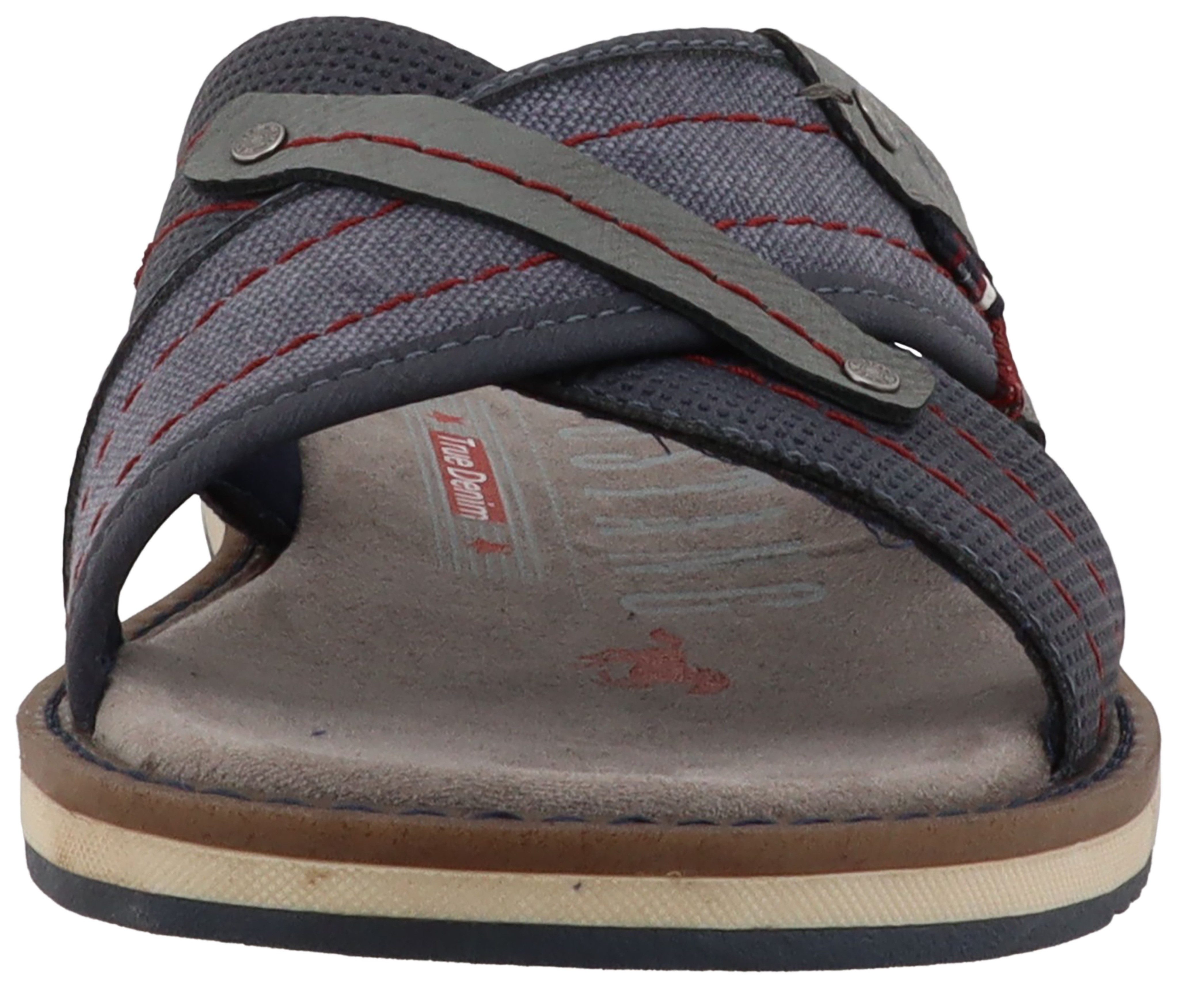Mustang Shoes Agostino Pantolette Schlupfschuh, Sommerschuh mit modischer Kontrastnaht
