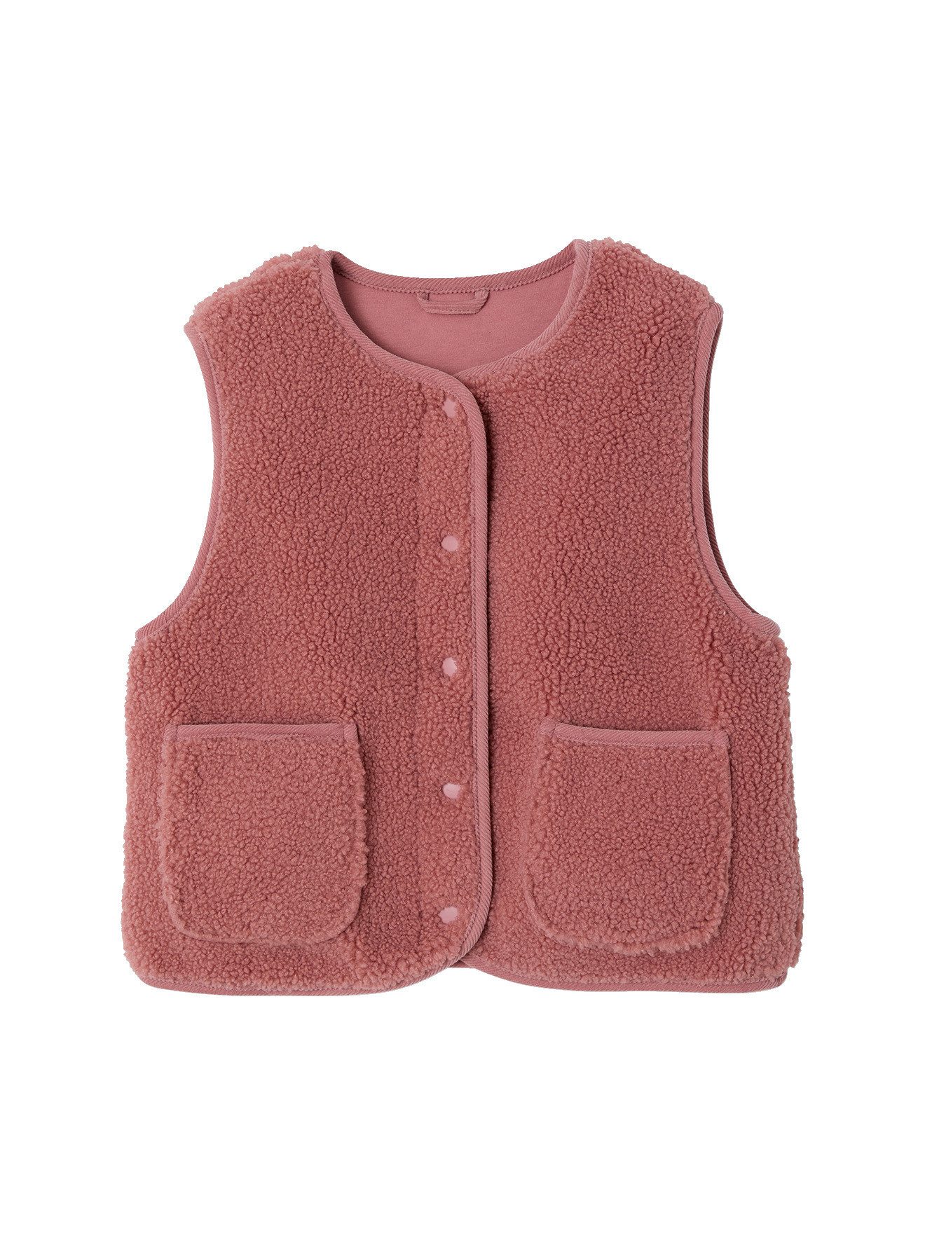vertbaudet Blouson Mädchen Weste aus Teddyfleece