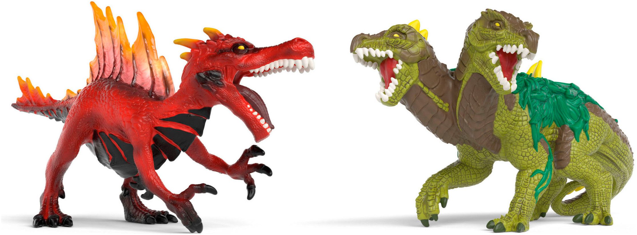 Schleich® Spielfigur ELDRADOR® CREATURES, Feuersaurier vs. Dschungelechse (70834)