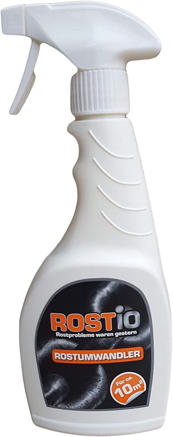 Rostio Rostschutzgrundierung Rostio Rostumwandler Sprühflasche - Rostkonverter inkl. Grundierung