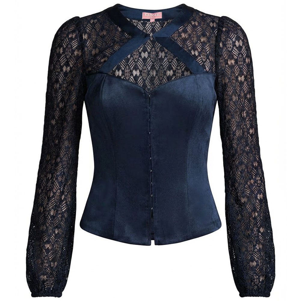 Krüger Madl Dirndltop Trachtenmieder Edea marine