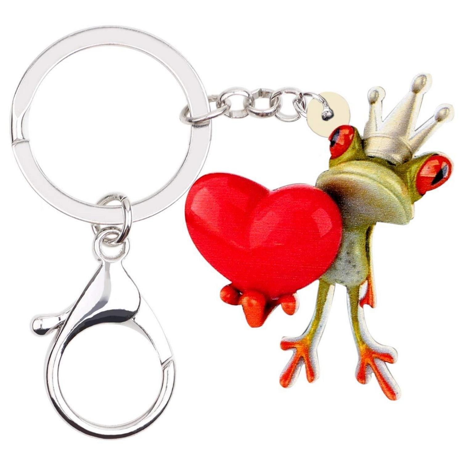 LuxusKollektion Schlüsselanhänger Schlüsselanhänger Frosch Acryl Lustig